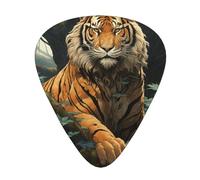 Wzywhj Tiger Behind The Tree Printed Guitar Picks 12 Piece, Easy Grip Uke Picks Hold In One'S Hands, Ukulele, Acoustic Or Electric Electric Guitar