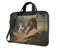 WZYWHJ tiger chasing rabbit Printing Ultra-thin portable single-shoulder laptop bag 13 inch computer accessories soft shockproof for laptops