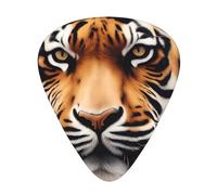 Wzywhj Tiger Face Pattern Guitar Pick Easy Grip Uke Picks For Your Bass, Ukulele, Acoustic And Electric Guitar,12 Piece