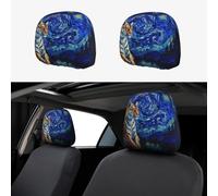 WZYWHJ Tiger in The Sky Printed Car Pillowcase 2 Pieces, seat Cover Accessories, Protective Cover Universal