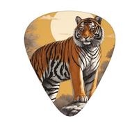 Wzywhj Tiger Standing In The Sun Printed Guitar Picks 12 Piece, Easy Grip Uke Picks Hold In One'S Hands, Ukulele, Acoustic Or Electric Electric Guitar
