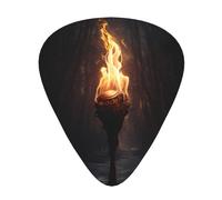 Wzywhj Torches In The Dark Printed Guitar Picks 12 Piece, Easy Grip Uke Picks Hold In One'S Hands, Ukulele, Acoustic Or Electric Electric Guitar