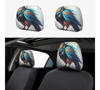 WZYWHJ Tribal Cyber Hawk Pattern 2 car pillowcases, interior decorative seat accessories, protective covers