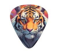 Wzywhj Tribal Tiger Stripe Pattern Guitar Pick Easy Grip Uke Picks For Your Bass, Ukulele, Acoustic And Electric Guitar,12 Piece