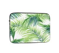 WZYWHJ Tropical Palm Tree Leaves Watercolor Prints Shockproof Portable Laptop Sleeve Case 17 inch for Men and Women Business Travel, School, Office Daily Use