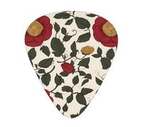 Wzywhj Tudor Rose Pattern Guitar Pick Easy Grip Uke Picks For Your Bass, Ukulele, Acoustic And Electric Guitar，12 Piece