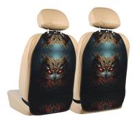 WZYWHJ Twin Peaks Owl Prints Car seat Anti Kick Storage pad 2 Pieces, Multi-Functional Storage Bag seat Protector After Installation