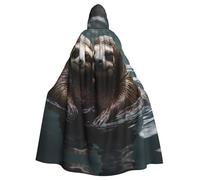WZYWHJ Two cute water sloths Printed aldult Cosplay Poncho Hooded Cloak for men and women Halloween Party