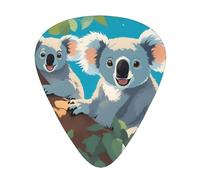 Wzywhj Two Happy Koalas Printed Guitar Picks 12 Piece, Easy Grip Uke Picks Hold In One'S Hands, Ukulele, Acoustic Or Electric Electric Guitar