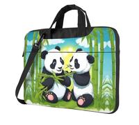 WZYWHJ Two happy pandas Pattern Ultra-thin portable single-shoulder laptop bag 13 inch computer accessories soft shockproof for laptops