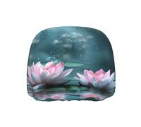 WZYWHJ Two Pink Lotus Blossoms Picture Seat Head Pillowcase Car Truck General Motors Parts Protective Cover one Pack