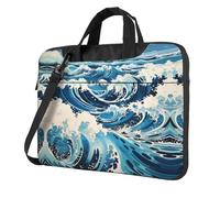 WZYWHJ Ukiyo-e style waves Picture Ultra-thin portable single-shoulder laptop bag 13 inch computer accessories soft shockproof for laptops