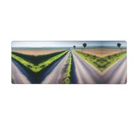 WZYWHJ Uneven Country Road printing Extra large rubber keyboard pad, thickened anti slip Office desk cushion