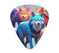 Wzywhj Unity Wolf Pack Pattern Guitar Pick Easy Grip Uke Picks For Your Bass, Ukulele, Acoustic And Electric Guitarï¼Œ12 Piece