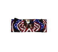 WZYWHJ USA Flag Patriotic Eagle Picture baby bow headbands and elastic soft hair accessories for newborns and girls