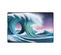 WZYWHJ vast Tsunami Printed Anti-Slip Floor mat Carpet Rug 36"x24" for Living Room Office Coffee Table Bed Balcony