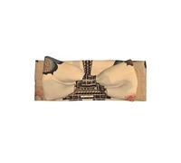 WZYWHJ vintage paris eiffel tower butterfly Printing baby bow headbands and elastic soft hair accessories for newborns and girls