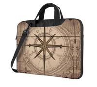 WZYWHJ Virgin Compass Pattern Ultra-thin portable single-shoulder laptop bag 14 inch computer accessories soft shockproof for laptops