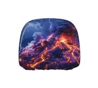 WZYWHJ Volcanic Lava Picture Seat Head Pillowcase Car Truck General Motors Parts Protective Cover one Pack
