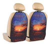 WZYWHJ Watch The Fields and The Sunset Printed Car seat Anti Kick Storage pad 2 Pieces, Multi-Functional Storage Bag seat Protector After Installation