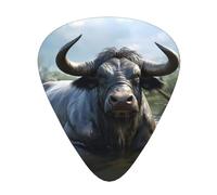 Wzywhj Water Buffalo Printing Guitar Plectrum Easy Grip Uke Picks Holding， Ukulele, Acoustic And Electric Guitar，12 Piece