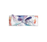 WZYWHJ Watercolor 3D Jellyfish Printing baby bow headbands and elastic soft hair accessories for newborns and girls