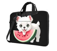WZYWHJ Watermelon Little White Dog Printing Ultra-thin portable single-shoulder laptop bag 13 inch computer accessories soft shockproof for laptops