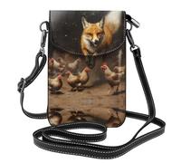 WZYWHJ Weasel chasing a chick Picture Women's leather phone bag crossbody package with adjustable shoulder strap
