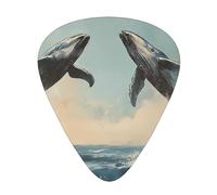 Wzywhj Whale Leap Picture Guitar Pick Easy Grip Uke Picks Comfortable Feel, Ukulele, Acoustic And Electric Guitar，Guitar Plectrums 12'S