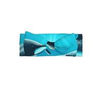 WZYWHJ Whales under the sea Printed baby bow headbands and elastic soft hair accessories for newborns and girls