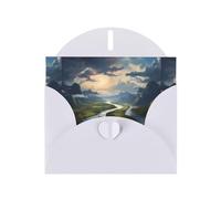 WZYWHJ White Holiday Greeting Card 6x4 in with Envelope for Christmas, Birthday, Valentine's Day, Party Invitation The mighty river Printed