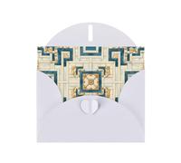 WZYWHJ White Holiday Greeting Card 6x4 in with Envelope for Christmas, Birthday, Valentine's Day, Party Invitation cross-hatching pattern Printed