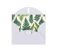 WZYWHJ White Holiday Greeting Card 6x4 in with Envelope for Christmas, Birthday, Valentine's Day, Party Invitation Encyclopedia of Ferns Prints