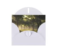 WZYWHJ White Holiday Greeting Card for Christmas, Birthday, Anniversary & more Primeval forest Picture
