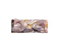 WZYWHJ White Jasmine Flower Printing baby bow headbands and elastic soft hair accessories for newborns and girls