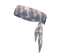 WZYWHJ White Owl Pattern Headbands,Sports Head Tie,Headband for Men and Women,Hair Band for Running Workout Football