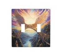 WZYWHJ Wings on the Rainbow Bridge Printed Decorative Wall Plate 4.5x4.5 Inches Durable and Stylish for Residential and Commercial Areas