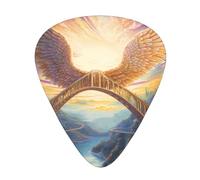 Wzywhj Wings On The Rainbow Bridge Printed Guitar Picks 12 Piece, Easy Grip Uke Picks Hold In One'S Hands, Ukulele, Acoustic Or Electric Electric Guitar