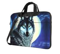 WZYWHJ wolf under moon Printing Ultra-thin portable single-shoulder laptop bag 15.6 inch computer accessories soft shockproof for laptops