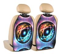 WZYWHJ Wonderful Universe Printing Car seat Anti Kick Storage pad 2 Pieces, Multi-Functional Storage Bag seat Protector After Installation