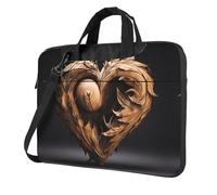 WZYWHJ wood heart Prints Ultra-thin portable single-shoulder laptop bag 14 inch computer accessories soft shockproof for laptops