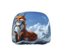 WZYWHJ Yellow Fox on The Mountain Picture Seat Head Pillowcase Car Truck General Motors Parts Protective Cover one Pack