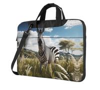 WZYWHJ Zebra on the grassland Printing Ultra-thin portable single-shoulder laptop bag 14 inch computer accessories soft shockproof for laptops