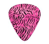 Wzywhj Zebra Tiger Leopard Pink Pattern Guitar Pick Easy Grip Uke Picks For Your Bass, Ukulele, Acoustic And Electric Guitar,12 Piece