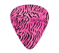 Wzywhj Zebra Tiger Leopard Pink Printed Guitar Picks 12 Piece, Easy Grip Uke Picks Hold In One'S Hands, Ukulele, Acoustic Or Electric Electric Guitar