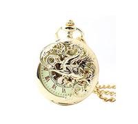 WZYYCV Scale Pocket Watches Vintage Pocket Watch Flip Hollow Roman Scale Pocket Watch Mechanical Watch Alloy Round Pocket Watch Birthday Fathers Day