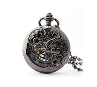 WZYYCV Scale Pocket Watches Vintage Pocket Watch Flip Hollow Roman Scale Pocket Watch Mechanical Watch Alloy Round Pocket Watch Birthday Fathers Day