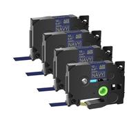 WZZSKFYQ 3 10PK Satin Non Laminated 12mm Compatible With Tz TZe RW34 RN34 R234 RE34 RE31 Tapes Ideal For Craft And Gift Wrapping(4PK Gold On Navy)