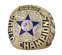 WZZXJQNRHF Championship Rings 1971 Championship Ring with Display Box Football Fan Friend Alumni/9#