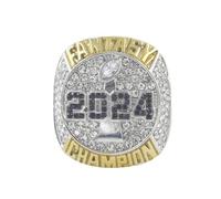 WZZXJQNRHF Fantasy Football Ring 2024 Championship Rings with Wooden Box Football Fan Family Friend/11#